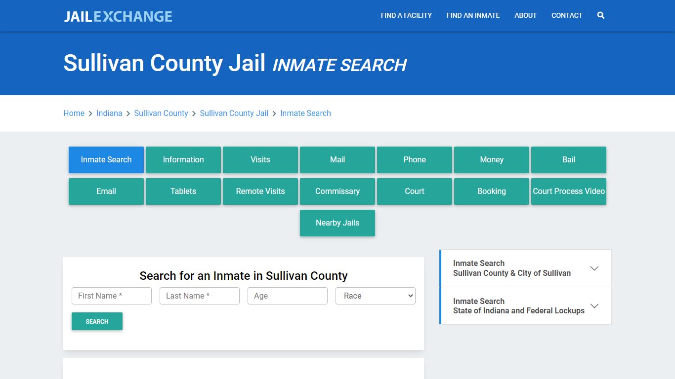 Sullivan County Jail, IN Inmate Search: Roster & Mugshots