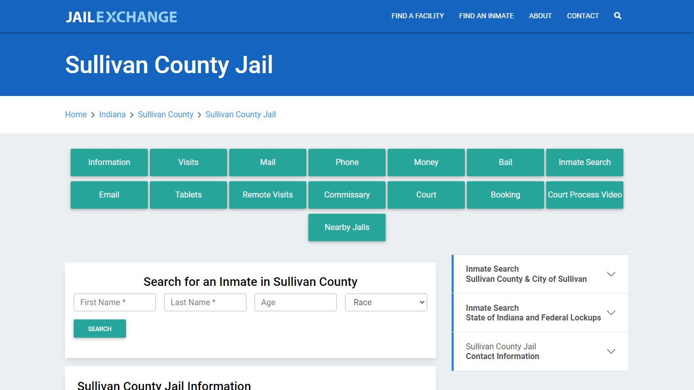 Sullivan County Jail Roster Lookup, IN, Inmate Search